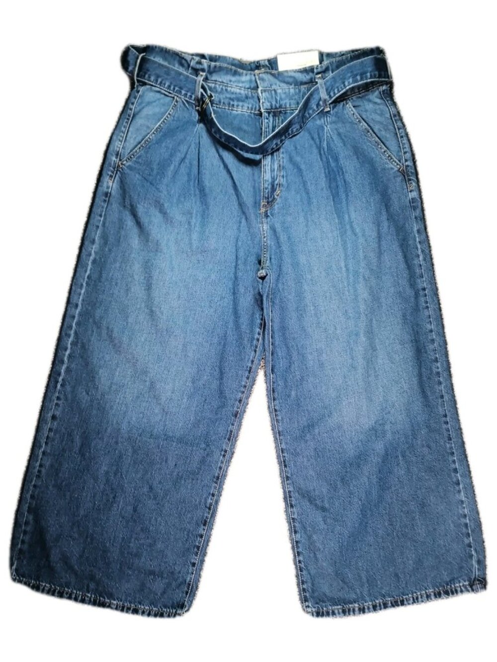 a.n.a Women's High Rise Wide Leg Crop Jeans Size 16 NWT Medium Wash Denim Plus